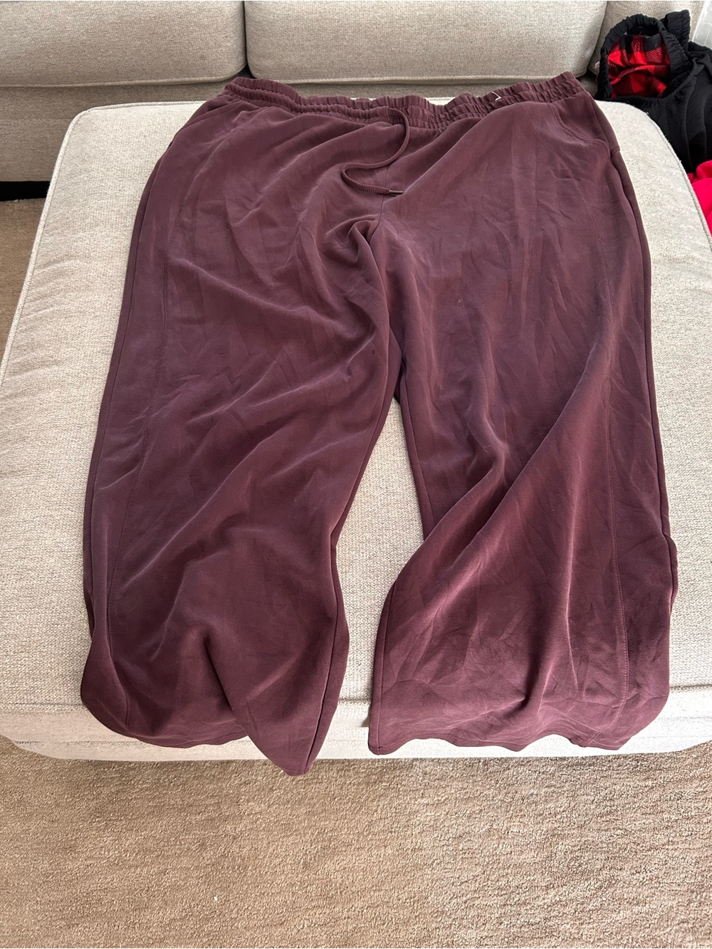 Maurices Women's Maroon Track Pants - Elastic Waist Joggers